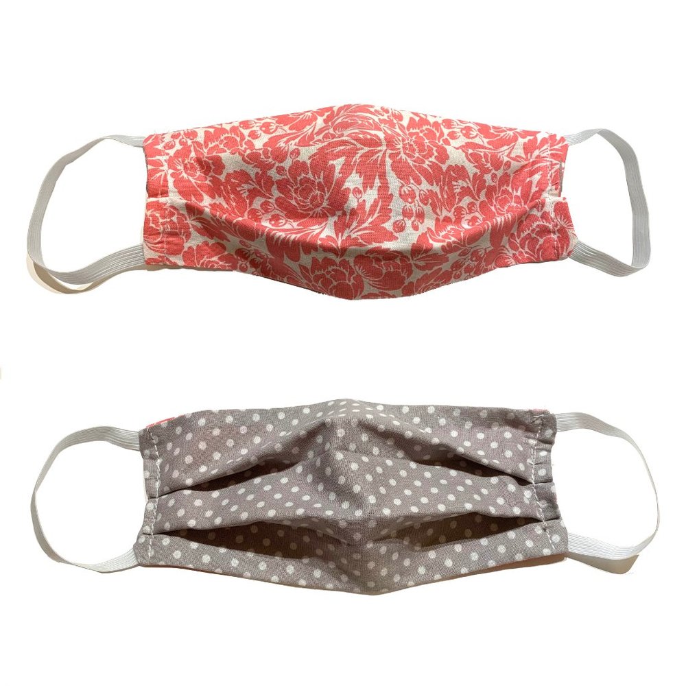 Pair of Reversible Print Face Mask